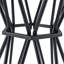 Ensemble de table et chaises de bar 3 pièces, plateau de table rond en panneau de fibres à densité moyenne de 31,5 pouces avec cadre en métal noir profond, sièges 2, ensemble de comptoir de cuisine industriel