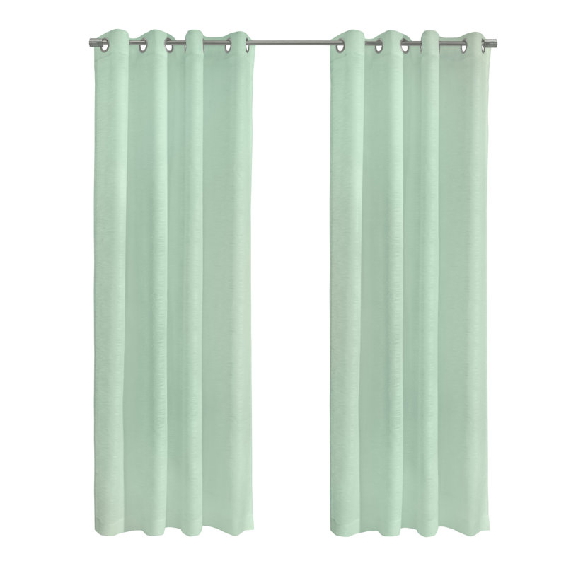 Rideau transparent en polyester Phelips, L 52 po x L 108 po, Embruns marins