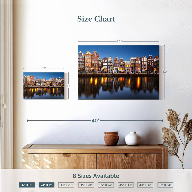 Sirci Amsterdam Canal Waterfront, H 16 po x l 24 po