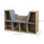 Bibliothèque avec 6 cubes et coin lecture pour coussin-1162903647