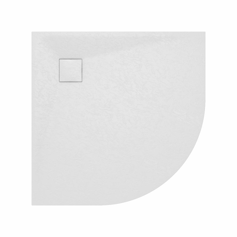 Antoria Slate Shower Tray, 90cm H x 90cm W x 3.2cm D, White