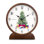 Holiday Traditional Solid Wood Mechanical Tabletop Clock in Brown