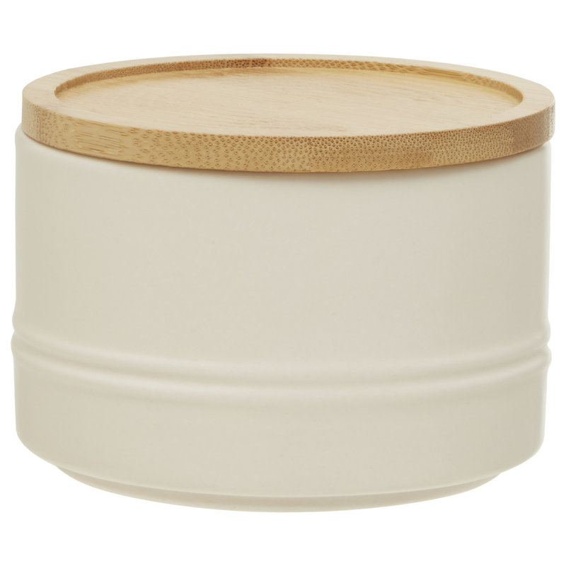 Fenwick Ceramic / Porcelain Jar, Cream, 7cm H x 11cm W x 11cm D