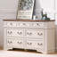 Ensemble de chambre à coucher 3 pièces - commode 7 tiroirs et 2 tables de chevet-998120792
