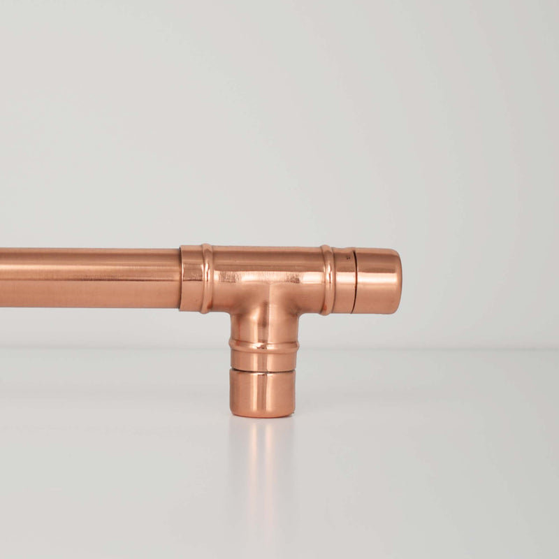 Copper T-Barn Door Pull - Vintage.