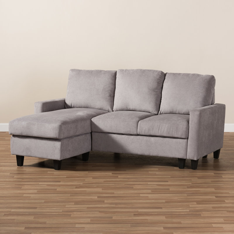 Canapé modulaire réversible rembourré Himalaya, Velours gris