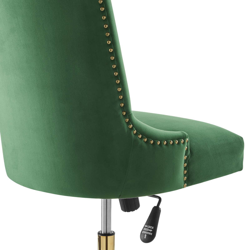 Chaise de bureau Empower Channel, Or, Émeraude