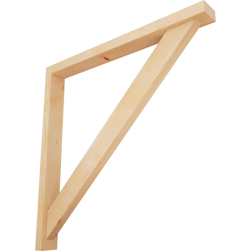 Support à scie brute grossière avec support décalé, sapin Douglas, l 4 po x P 40 po x H 40 po, 40 x 40