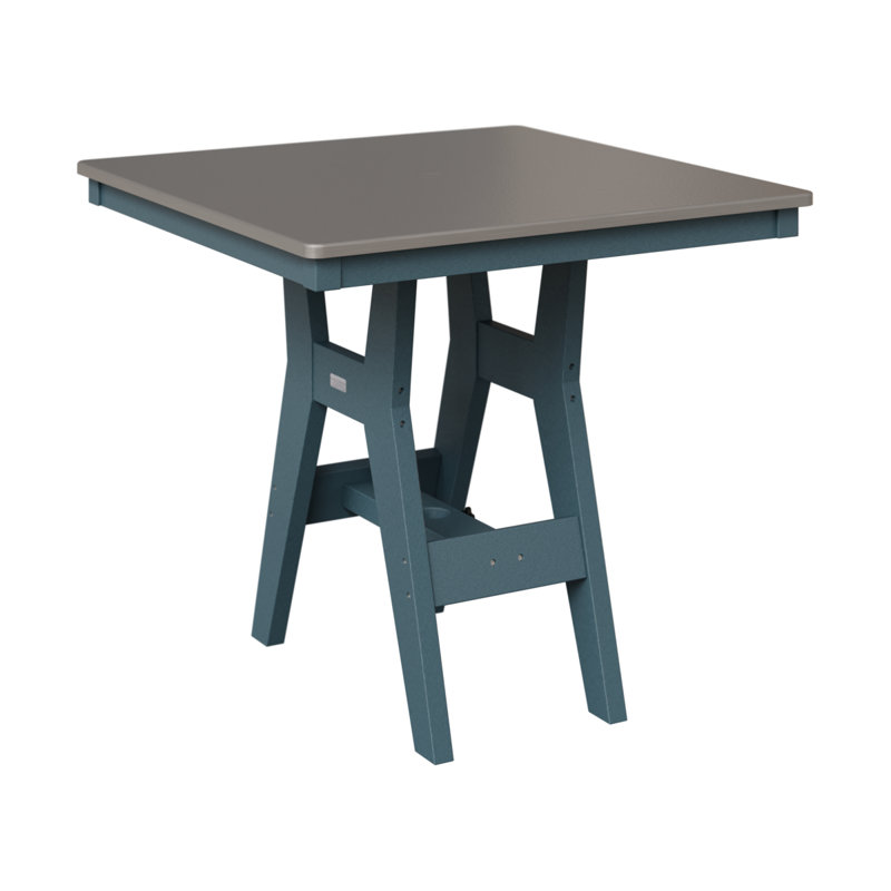Table carrée à hauteur de comptoir 33 po Berlin Gardens Harbor, H 35,5 po x l 33 po x P 33 po, Acier inoxydable martelé