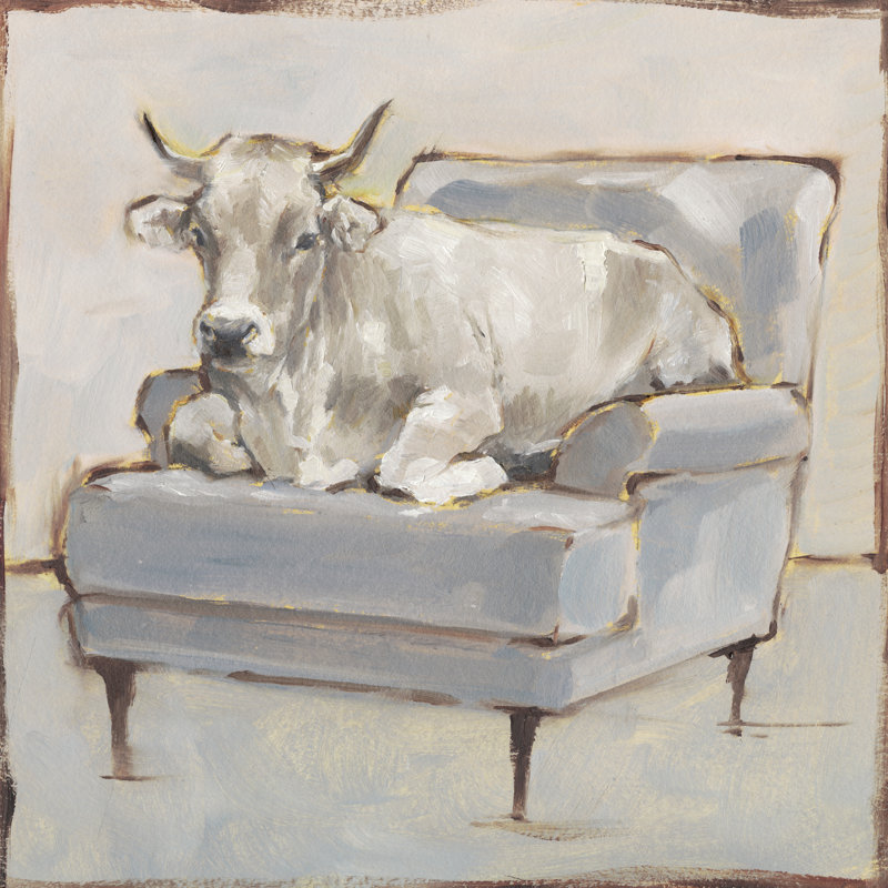 Moo-ving In III by Ethan Harper - Wrapped Canvas Painting, 122cm H x 122cm W x 3.8cm D