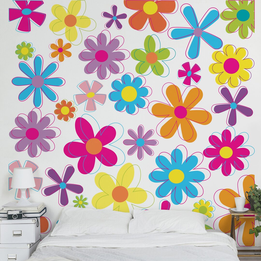 Tapete Retro Blumen 2.4m x 240cm