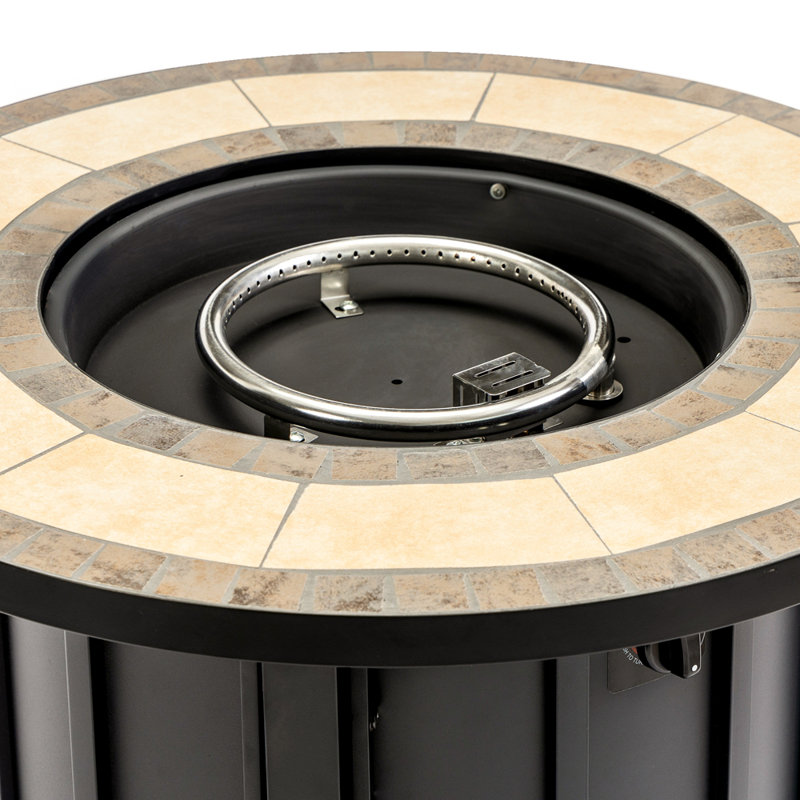30-Inch Propane Gas Fire Pit Table with Mosaic Ceramic Top for Patio, Smokeless and Durable Outdoor Heating Solution