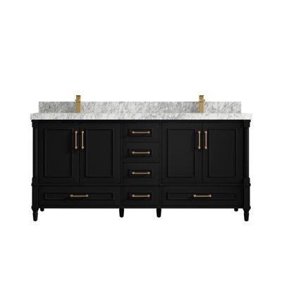 Aberdeen 72'' Double Bathroom Vanity with Top
