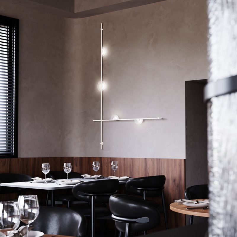 Suspenders LED Flush Mounted Sconce, Satin White