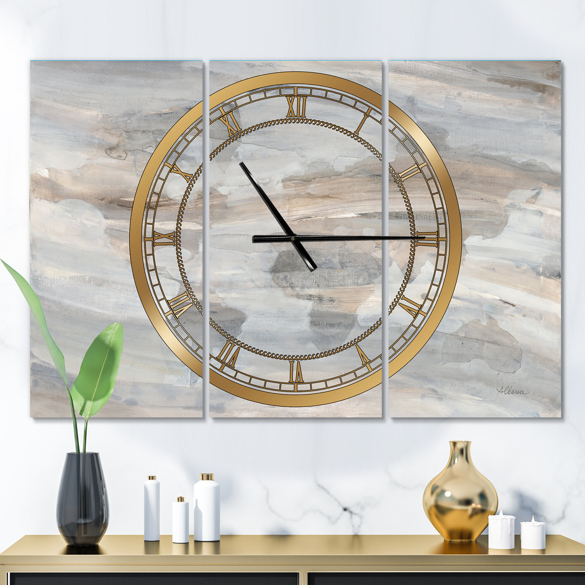 East Urban Home Misty World Map - Traditional wall clock | Wayfair