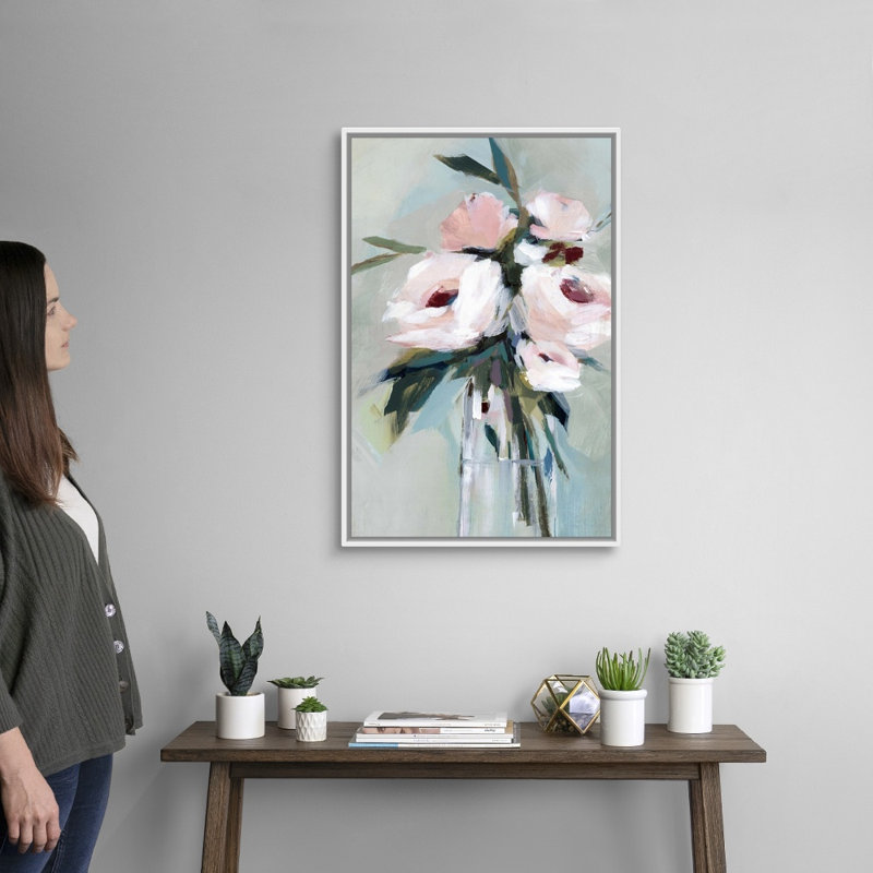 "Les pivoines dans un vase II" par Isabelle Z - reproduction d'art sur toile, H 32 po x l 22 po x P 1,75 po