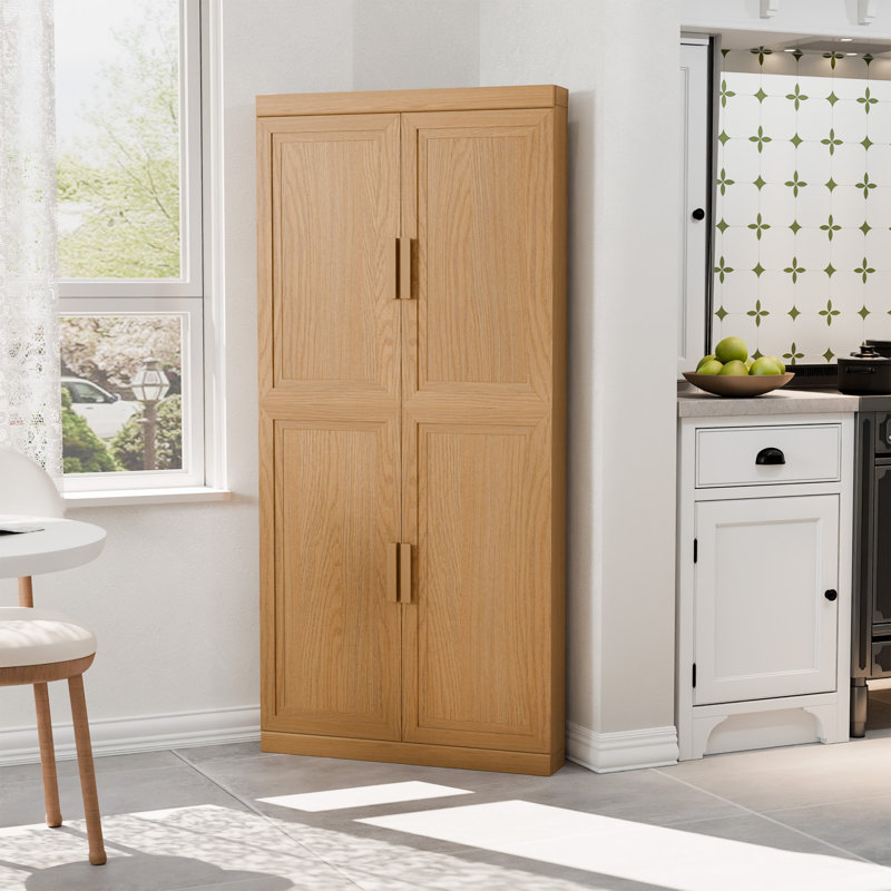 Armoire de rangement pour garde-manger 67 po x l 31 po avec tablettes réglables Buffet d'angle pour cuisine, salon