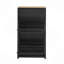 Rangement pour chaussures, organisateur de vestibule fonctionnel avec 2 tiroirs rabattables, armoire à chaussures à motif grain de bois avec tiroir, étagère à chaussures autoportante avec panneau réglable pour le couloir-486938304