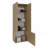 Home 3 Door Closet System With Hanging Rod For Clothes And Interior Shelves, Manufactured Wood Freestanding Bedroom Storage, Utility Room Or Laundry Room Furniture, Natural Oak-855221405