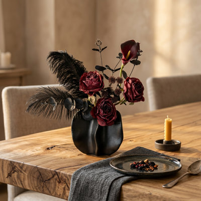 Fleurs gothiques dans un vase Fleurs artificielles pour centres de table Boho Halloween Home Decor