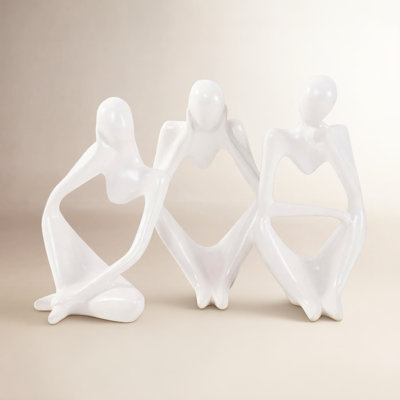 3-Piece Contentment Ceramic Sculpture