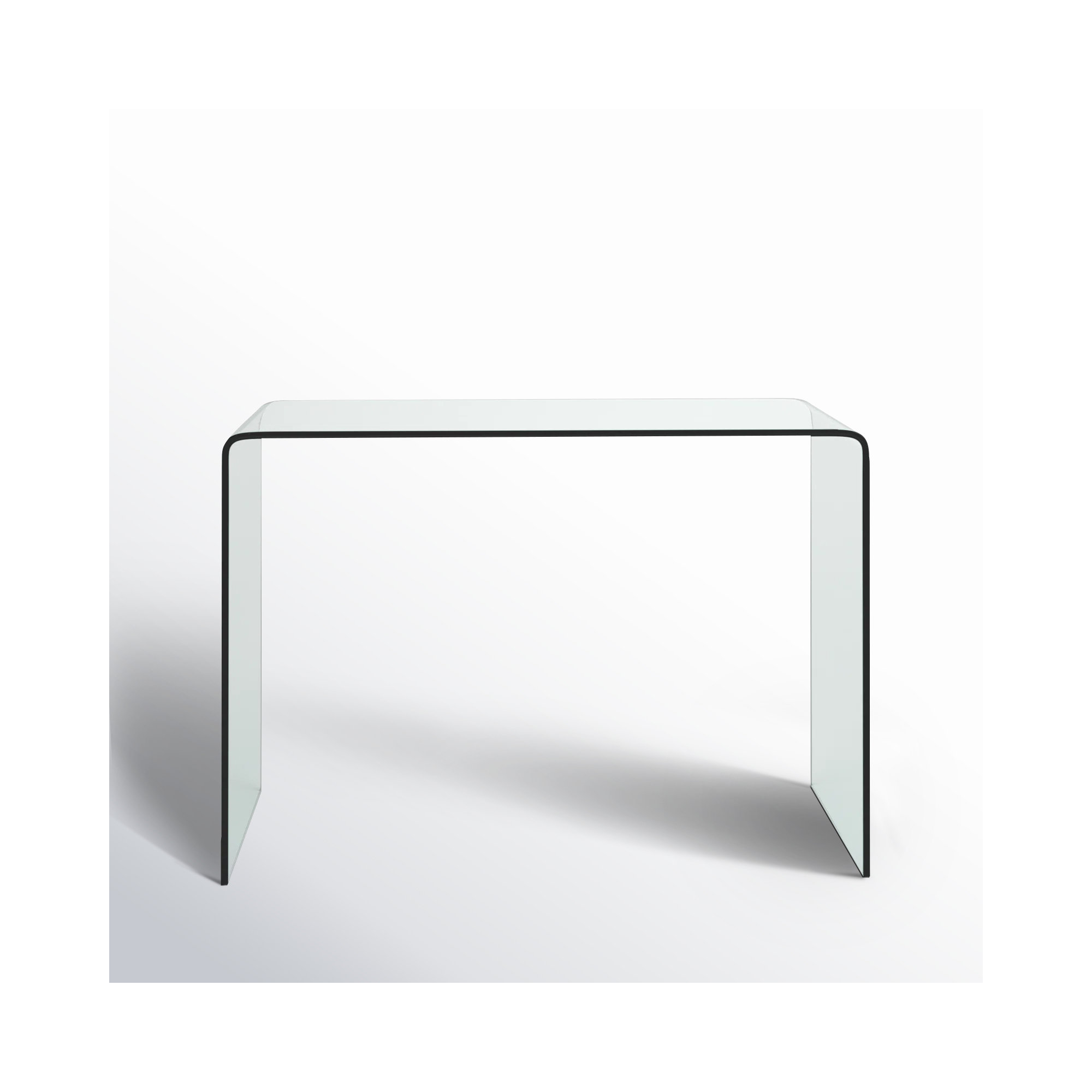 Alberty Writing Desk, 30" H x 43.29" W x 21.69" D, Clear