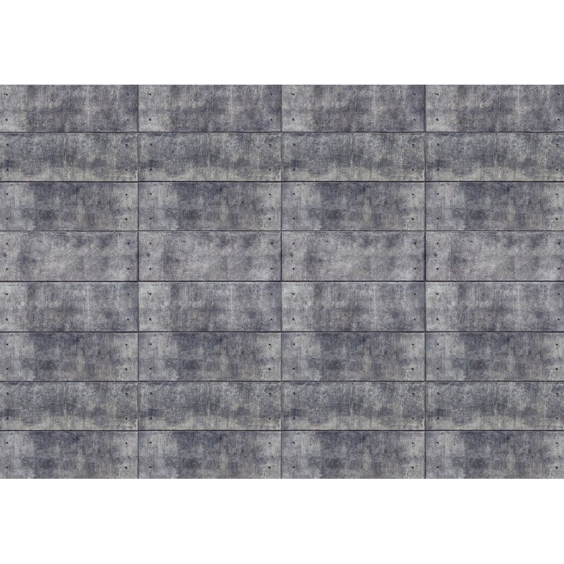 Murale pelez et collez - Texture de béton gris régulier, L 57 po x L 41 po