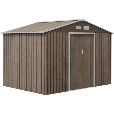 9 ft. W x 6 ft. D Galvanised Steel Steep Slope Garden Shed