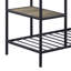 Îlot de cuisine en chêne rustique et finition noire, L 24,0 po x l 47,0 po x H 36,0 po, métal, îlots et chariots de cuisine, noir, chêne