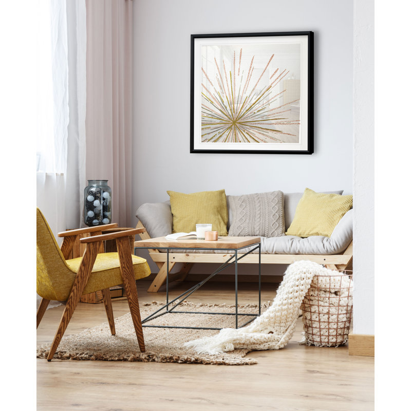 «Glam Burst», reproduction de peinture à l'huile sur toile tendue, H 26,5 po x l 26,5 po x P 1,5 po