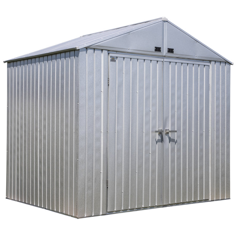 Elite 8' x 6' Silver Galvalume Steel Storage Shed Kit