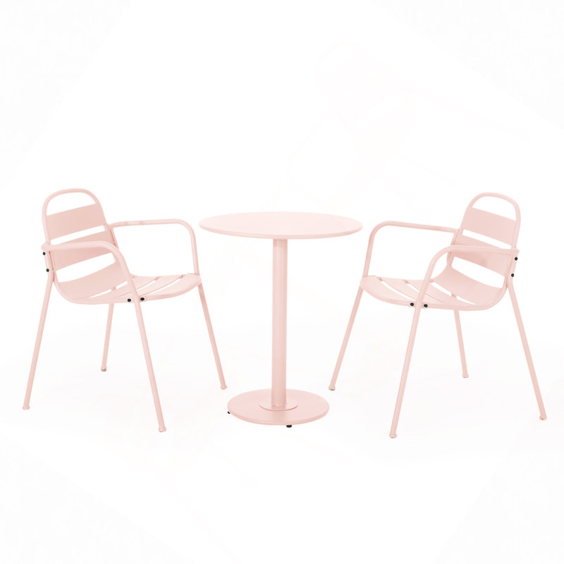 Terra Nova Bistro Set, Light Pink