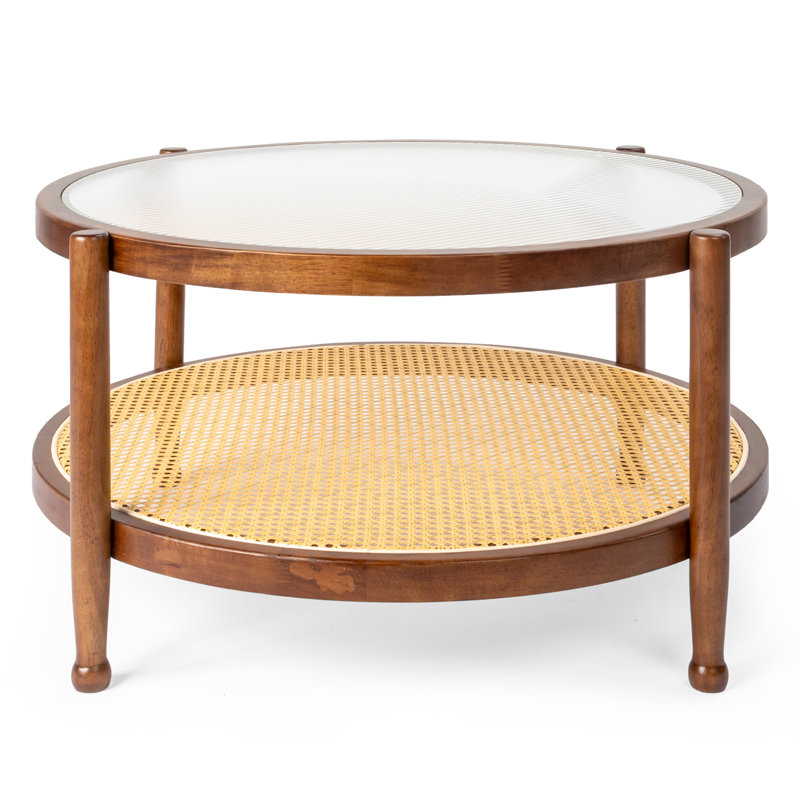 31.5In. Patio Wooden Side Table, Tan