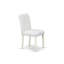 Ensemble de mobilier de salle à manger 7 pièces composé d'une table ovale en bois avec feuille papillon et de 6 chaises de salle à manger Parson en similicuir blanc, 42 x 60 pouces, lin blanc-1271931451-1272194794-1321449419