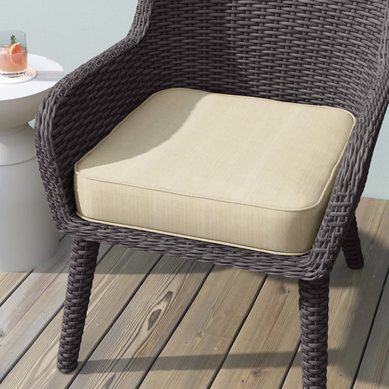 Sunbrella Outdoor 5'' Seat Cushion, 5" H x 22.5" W x 22.5" D, Dupione Sand Sunbrella®
