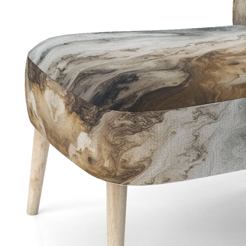 Abstract Marble With Copy Space II - Upholstered Modern Pattern Side Chair, Modern Pattern Accent Chair, Gray Polyester Blend