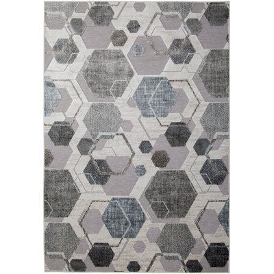 Macia Viscose Geometric Indoor Rug