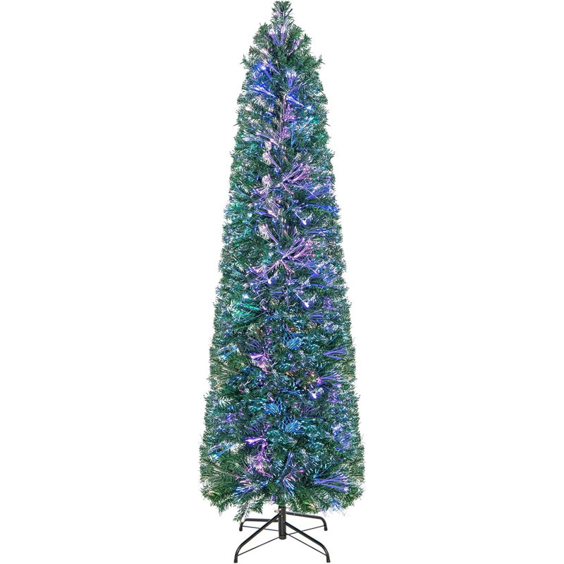 Lighted Artificial Pine Christmas Tree, 180cm H