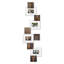 Cadre photo une pièce pour collage de lettres Family, cadre mural en PVC intégré à 10 ouvertures, impression de lettres en bois rustique pour le décor du salon