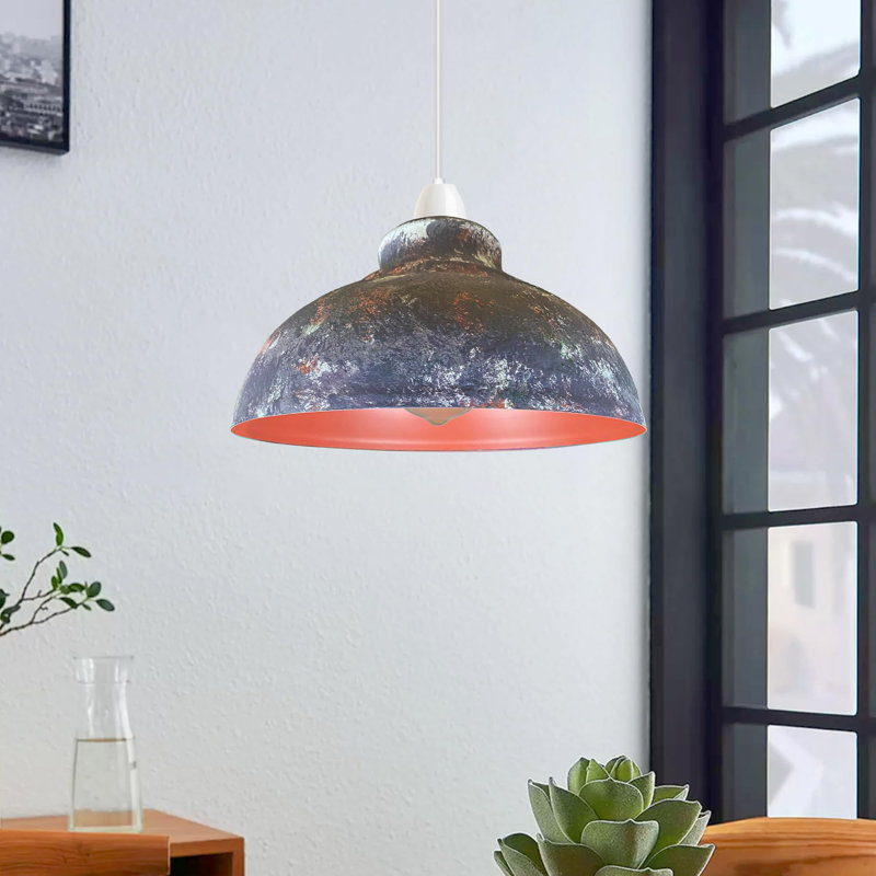 Trabelsi 17cm H Metal Dome Lamp Shade, Army Cama