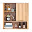 Armoire de salle de bain murale peu encombrante avec tablette réglable et compartiments de rangement multiples