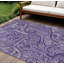 Tapis lavable pourpre intérieur 8 pi x 10 pi lavande et argent