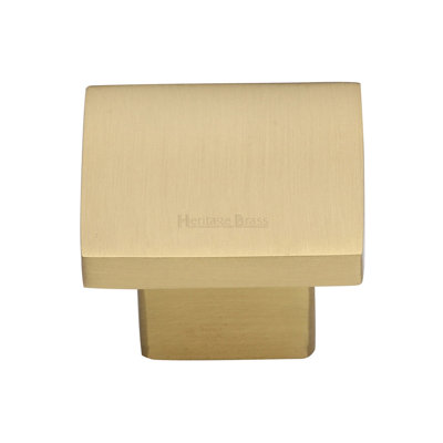Heritage Brass Cabinet Knob Classic Square Design