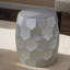 Table de bout moderne en aluminium ET101 de 21 po de hauteur, table d'appoint avec base en cuivre à motif de losanges lustrés Identique Asg150108443 (NJ Stock)-827010512