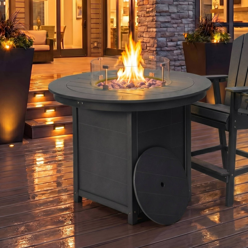 Foyer de table rond 47 po, 42.25" H x 47.25" W x 47.25" D, Grey