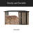 Outdoor Metal Firewood Rack And Storage Shed, Brown And Black,Two-In-One Function