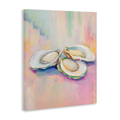 Pastel Oysters Harmony Canvas, design by The Prints Vibe