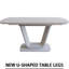 Table de salle à manger extensible 62,99 à 78,74 po avec 6 chaises en tissu polyuréthane, pieds en forme de U, idéale pour travailler 2 à 8 personnes, grands groupes confortables-1509147794