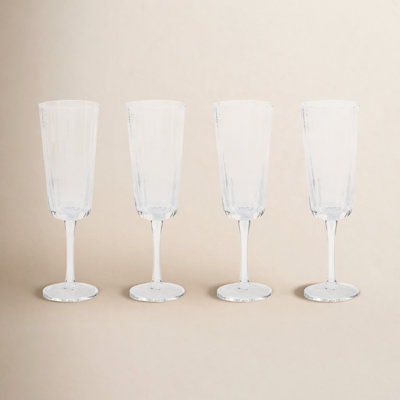Jendras Ribbed Champagne Flute