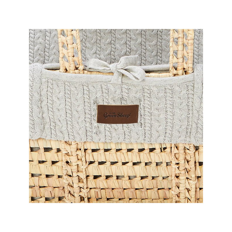 Moses Basket with Mattress, Grey
